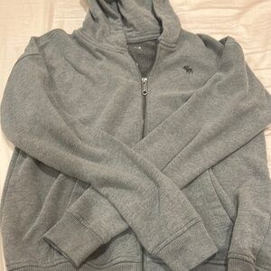 Abercrombie Grey Zip Up Hoodie